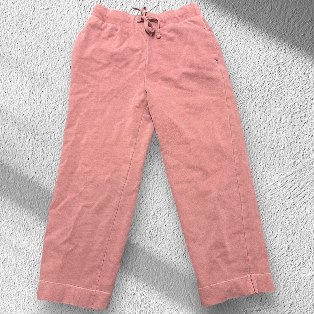 OLD NAVY Pink Terry Straight Cropped Pants XS